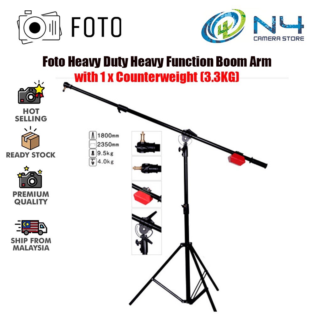 Foto Heavy Function Boom Arm Studio Set Studio Boom Arm Top Light Stand