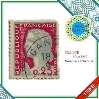 France circa 1960 Marianne de Decaris Stamp