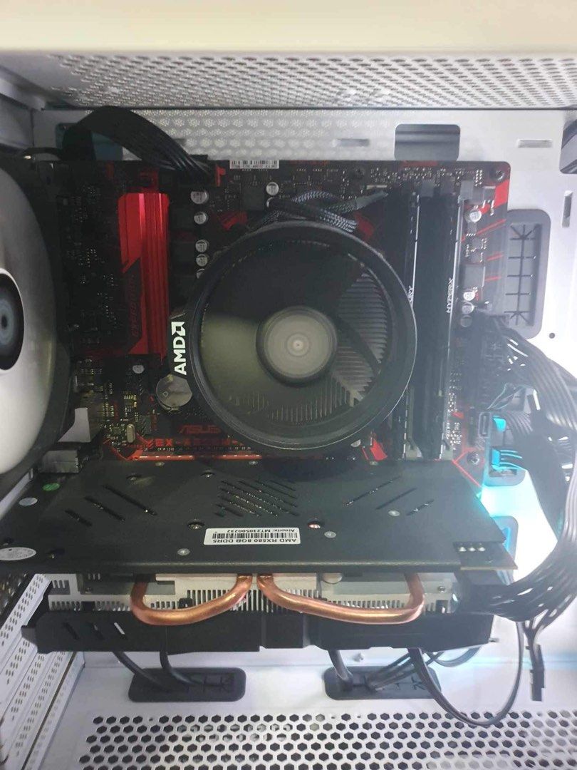 FULL SET DESKTOP PC (Category: Desktops) located in Makati City. Submitted by ennaira_16 (Listing ID 1262629699, Image 3). Description: FOR SALE - FULL SET DESKTOP RFS > HINDI NA MASYADO NAGAGAMIT DAHIL MAY LAPTOP NA FOR WFH / ONLINE CLASS / CASUAL GAMING HINDI PO AKO RESELLER OR NAG BBUILD NANG PC PANG PERSONAL USE KO PO ITO KASAMA PO MISMONG COMPUTER TABLE BOUGHT LAST 2020 MAY INADD AKONG RAM AT GPU RAM FURY BEAST AND AISURIX RX 580 BOUGHT LAST