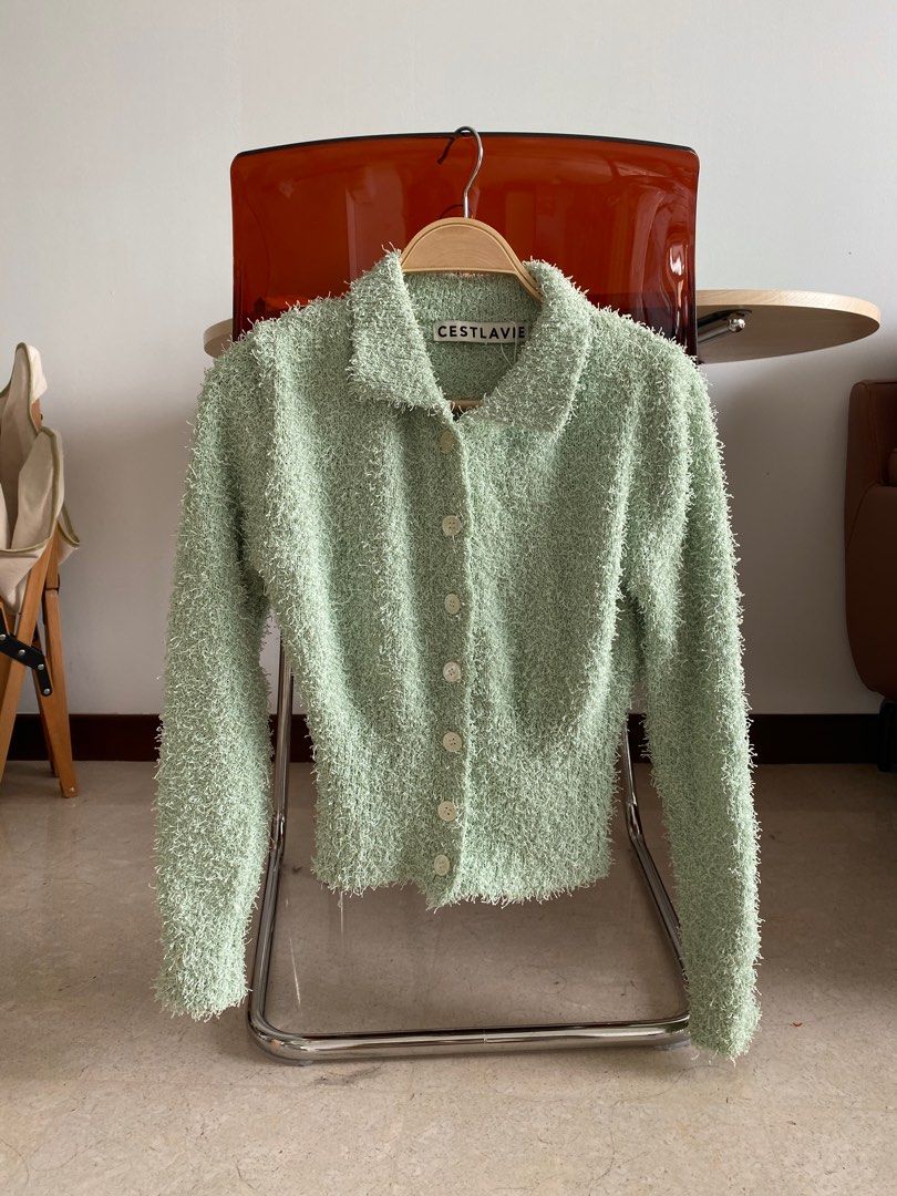 Green button best sale down cardigan