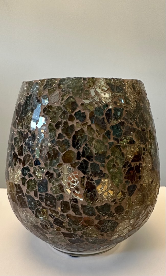 Glass Mosaic Vase Bowl, Furniture & Home Living, Home Decor, Vases