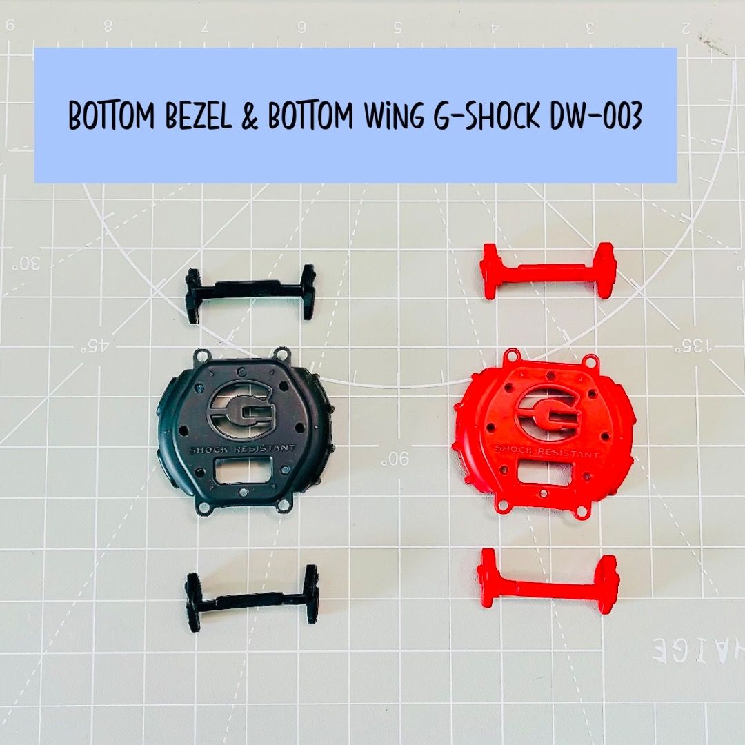 G shock DW 002 DW 003 Replacement Parts Bottom Bezel and Bottom Wing Men s Fashion Watches Accessories Watches on Carousell