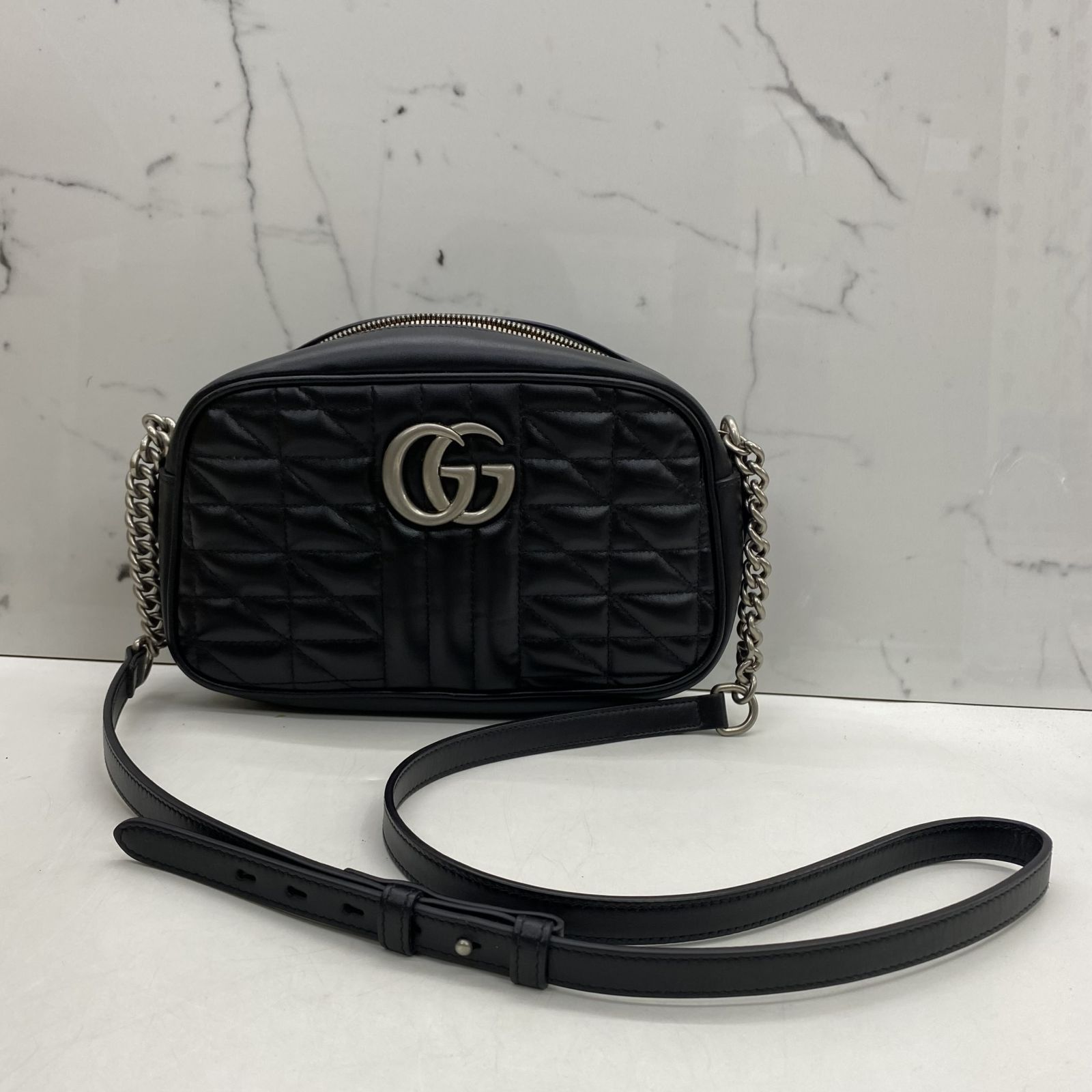 Gg marmont chain shoulder bag discount