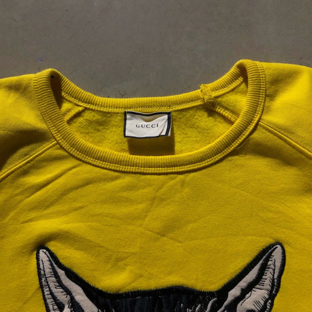 Gucci yellow deals cat sweater