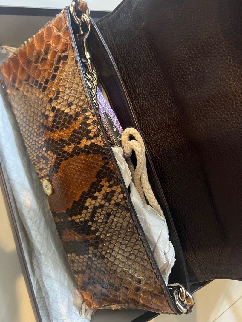 Gucci python skin shoulder bag Luxury Bags Wallets on Carousell