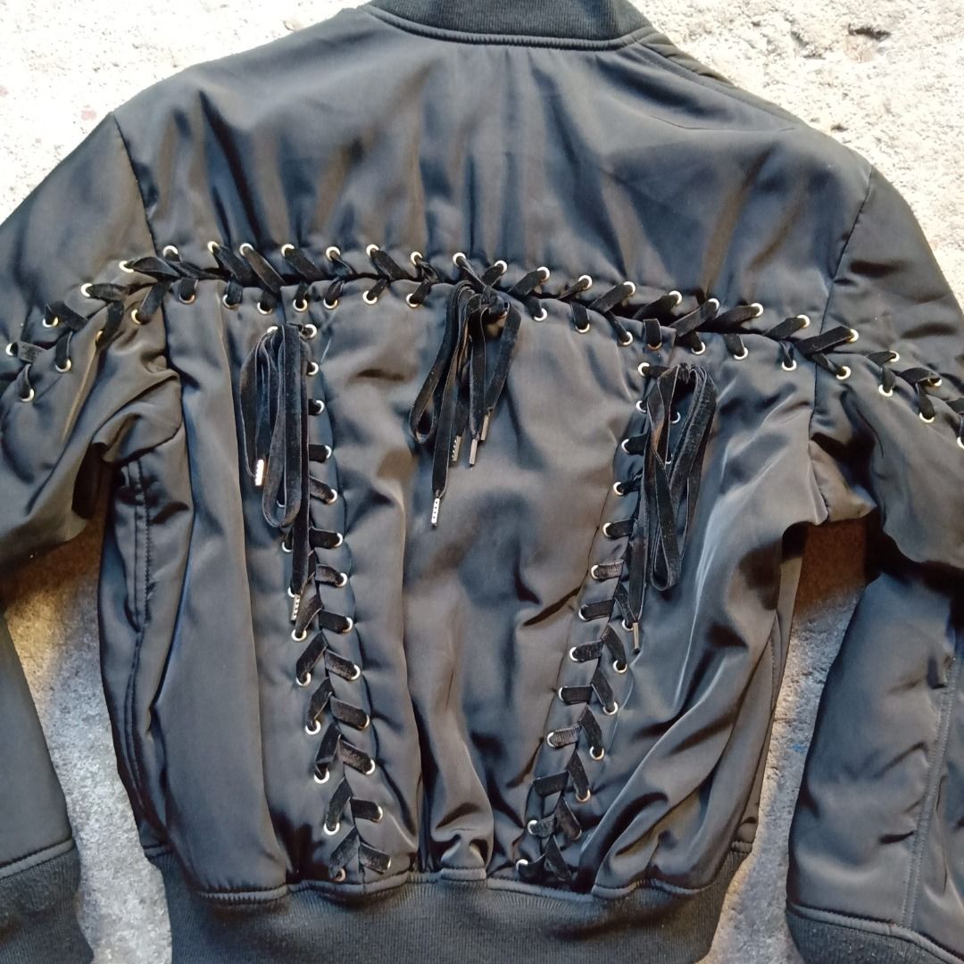 G V G V LACE UP MA-1 BLOUSON-