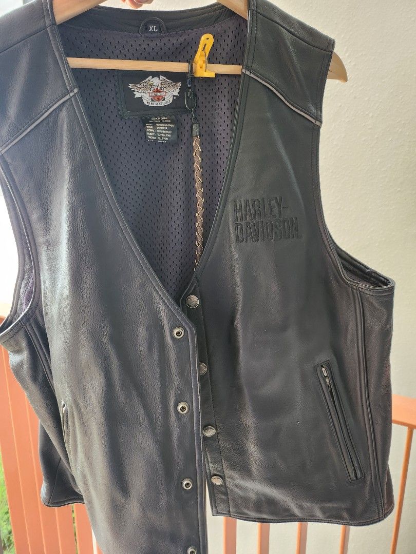 Harley Davidson Leather Vest XL Motorcycles Motorcycle Apparel
