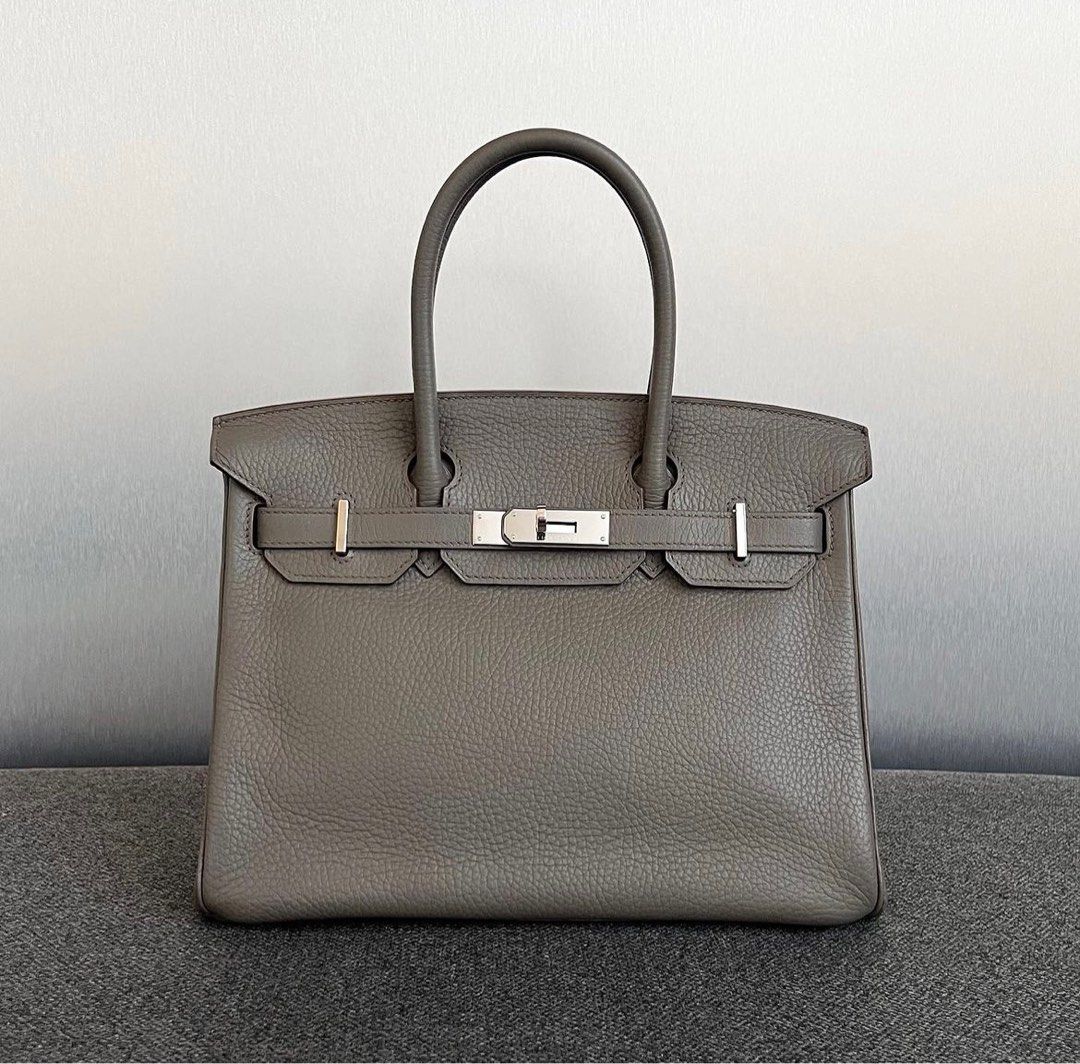 Hermes Birkin 30 Gris Etain in PHW, Luxury, Bags & Wallets on