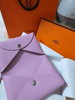 Purple Hermes Calvi Card Holder – Designer Revival