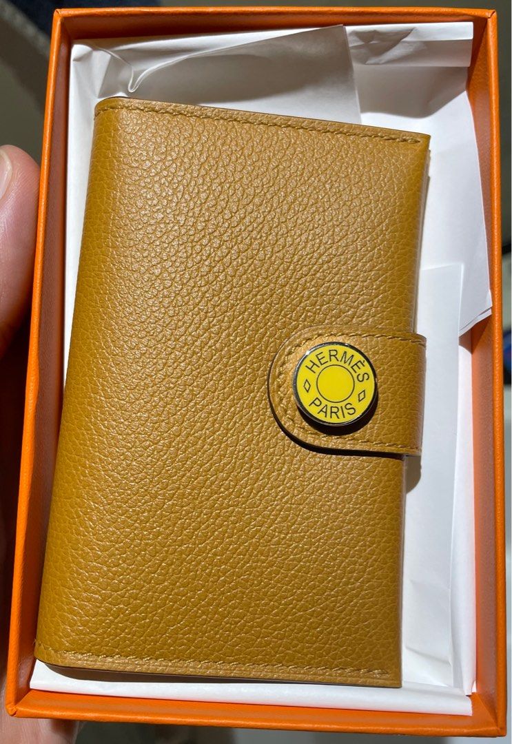 Hermes R.M.S. Card Holder Gold Evercolor Calfskin