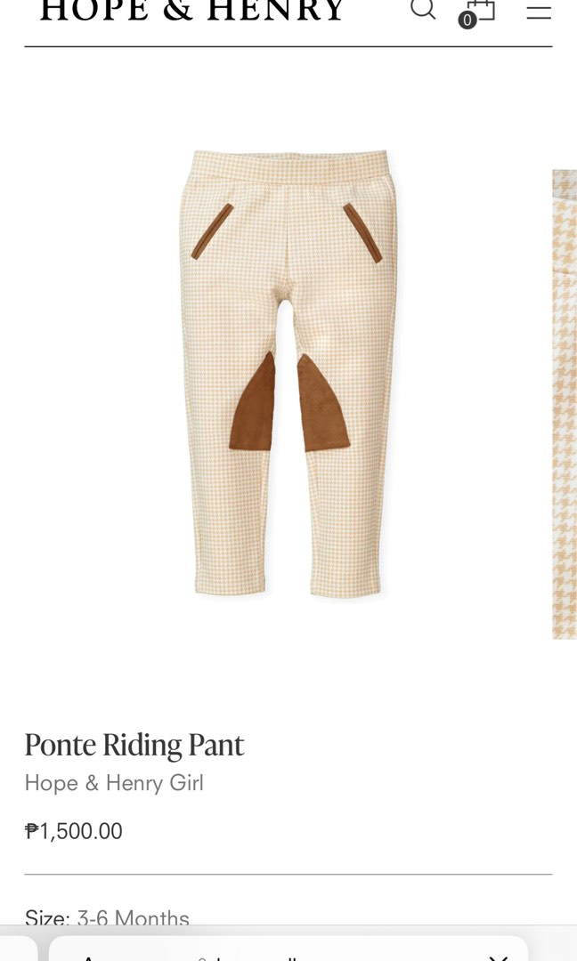 Ponte Riding Pant  Hope & Henry Girl