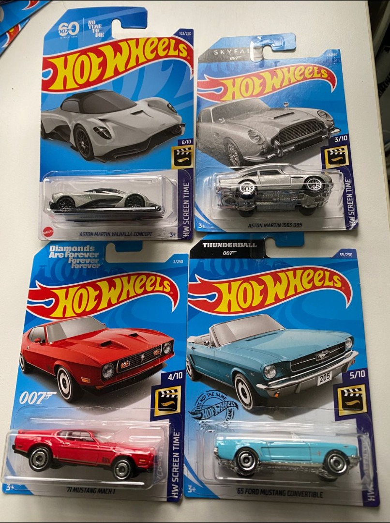 Hot Wheels James Bond 007 Aston Martin Valhalla DBS Mustang Mach 1