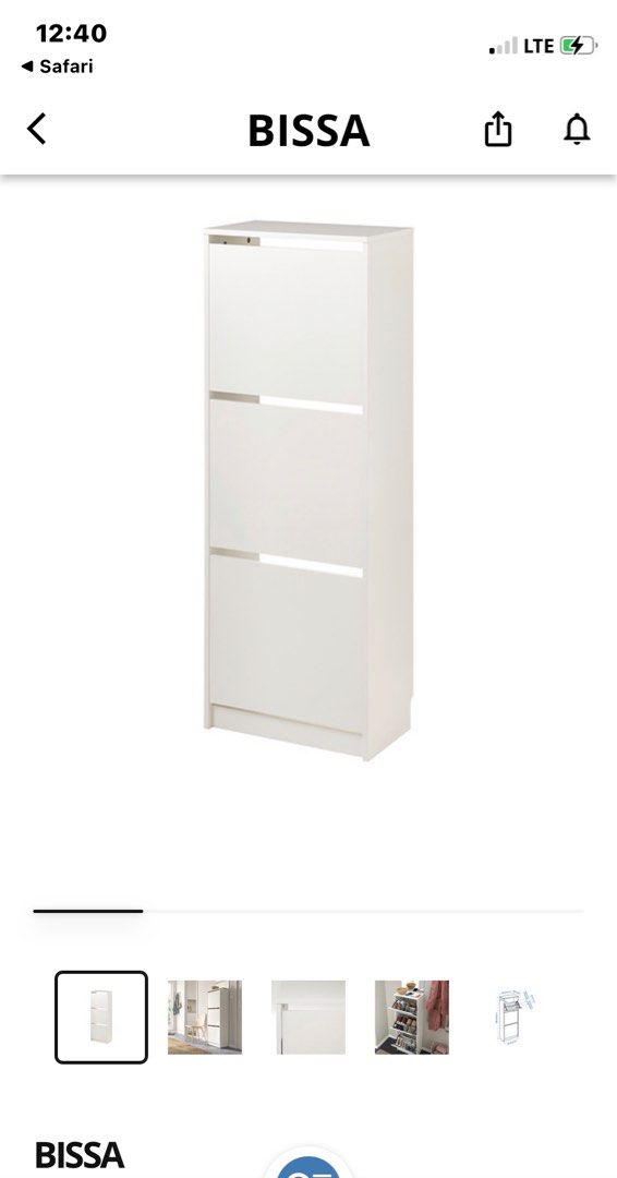 Bissa 3 shop compartments white