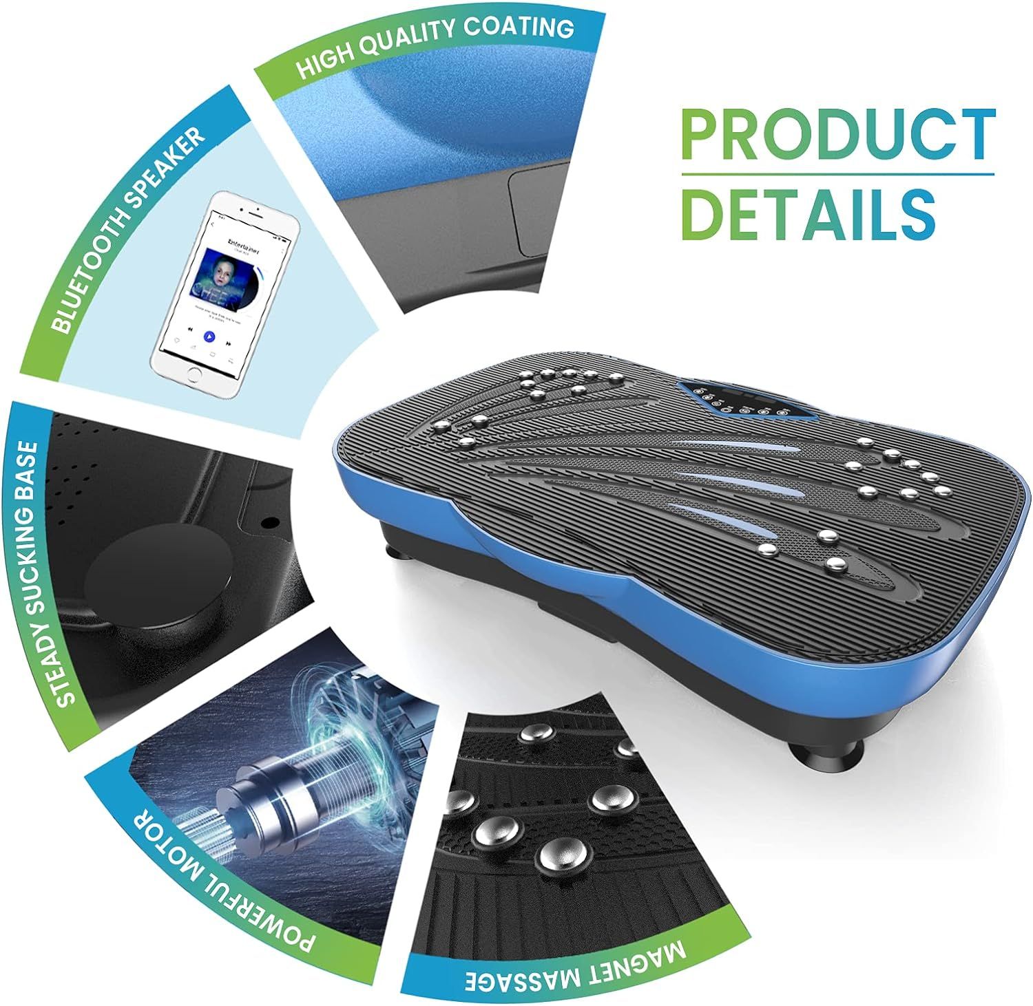 JUFIT Fitness Vibration Plate Exercise Equipment Whole Body Shape Exercise Machine Vibration Platform Fit Massage Workout Trainer Max User Weight