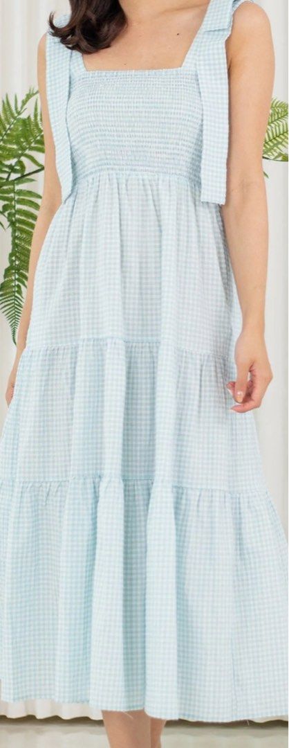 Jumpeatcry - Kinsley checkered nursing dress, Women's Fashion