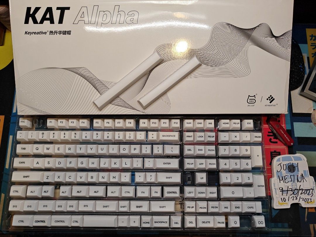 KeyKraft TYPING Lvl 100 (WHITE) Keycap Set