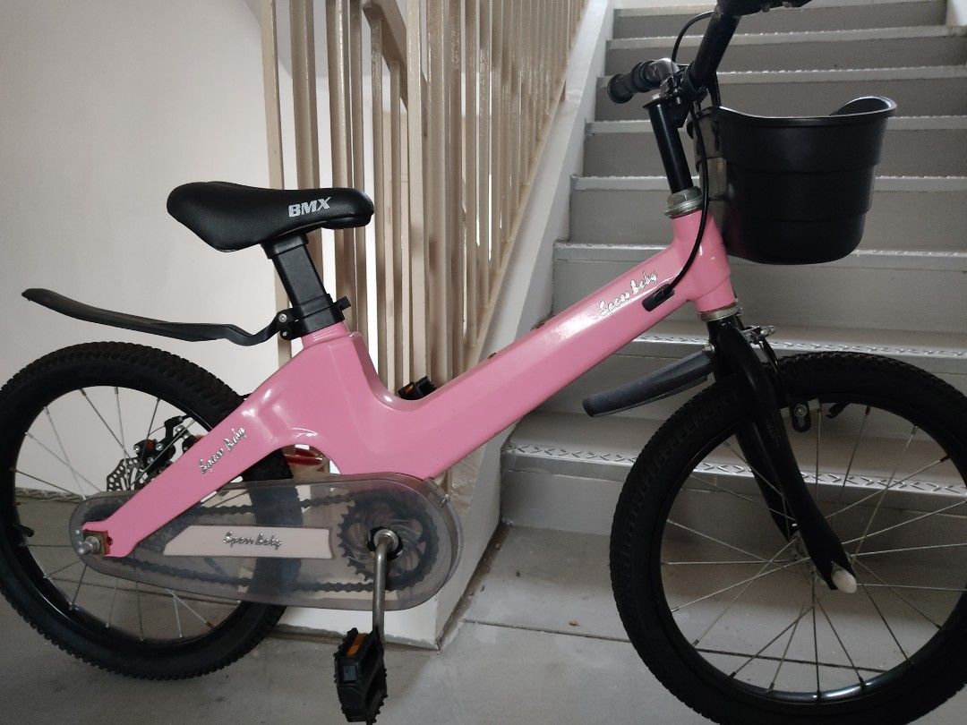 Magnesium Alloy Pink Frame Kids bike 16 inch wheel Sports Equipment Bicycles Parts Bicycles on Carousell