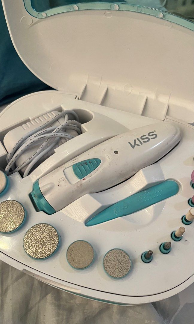 Kiss Rechargeable Nail File Power File Deluxe 15 Piece System Salon Quality  New | eBay