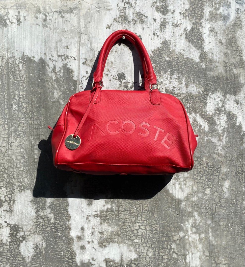LACOSTE RED BAG Women s Fashion Bags Wallets Shoulder Bags on