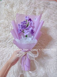 Lilac Crochet Flower Bouquet