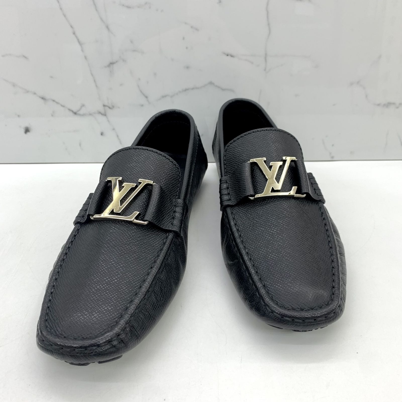 LOUIS VUITTON ACADEMY SLINGBACK SHOES 1a67D2 37 MOCCASIN BLACK