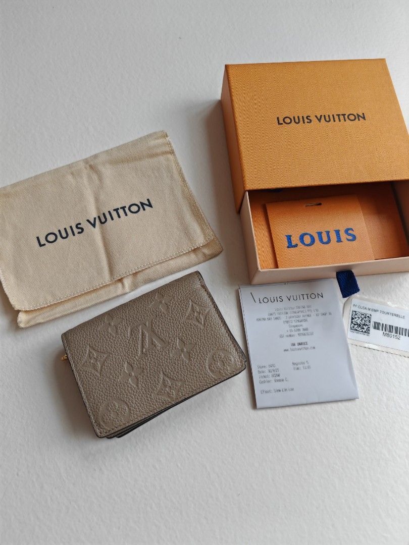 Louis Vuitton M80152 LV Clea Wallet in Pink Monogram Empreinte