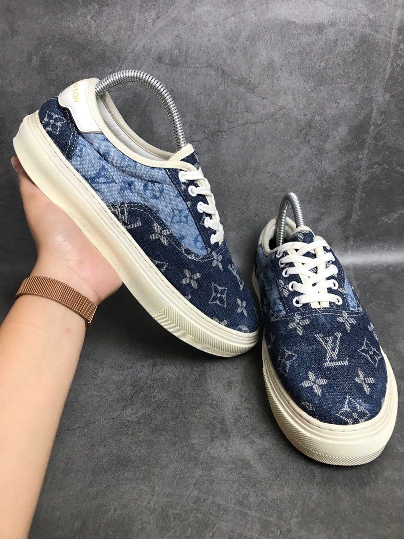 Louis Vuitton Men's Monogram Denim Trocadero Richelieu 10 US