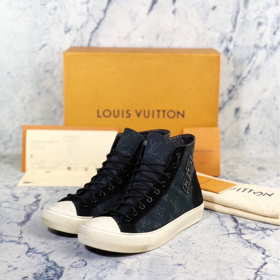 Louis Vuitton Black & Orange 'Tattoo' Sneakers