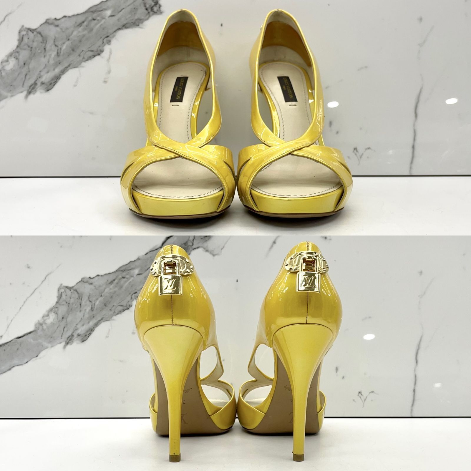 Yellow louis vuitton heels outlet