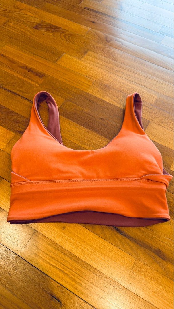 Lululemon Align Reversible Bra *Light Support, A/B Cup - Mulled Wine /  Canyon Orange - lulu fanatics