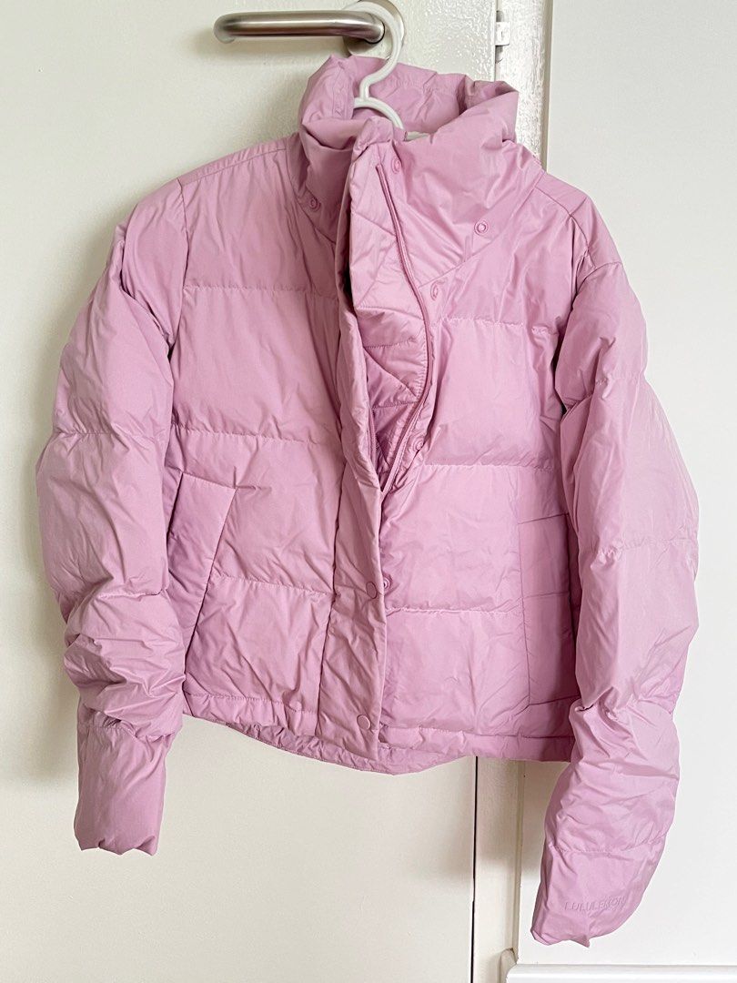 Lululemon Wunder Puff Cropped Jacket (Pink Peony), Women's Fashion