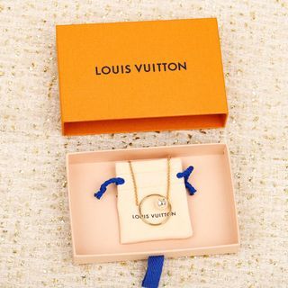 LOUIS VUITTON Necklace Collier Blooming Strass Gold M68374 Very Good #2