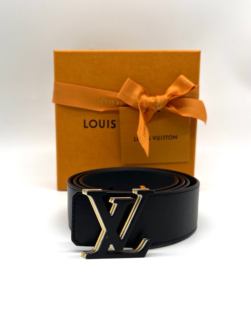 Louis Vuitton Black & Blue 'LV Optic' Belt