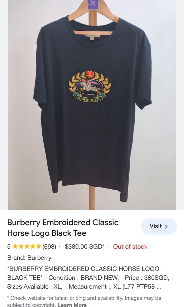 Burberry top classic logo