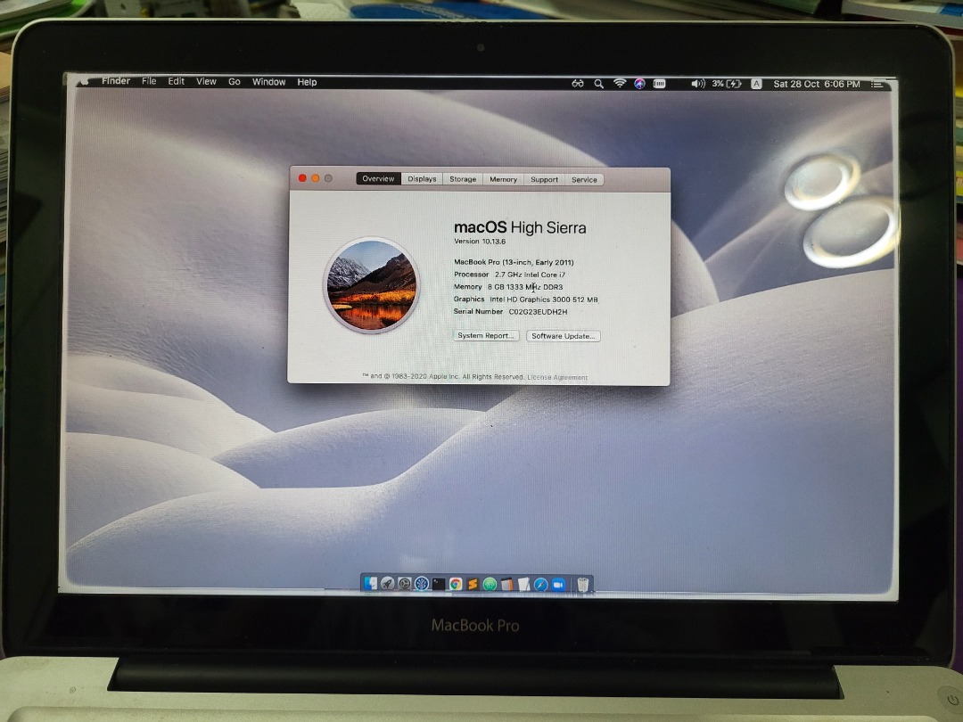 Macbook pro 13” 2011 i7 8GB ram 256GB HD, 電腦＆科技, 手提電腦