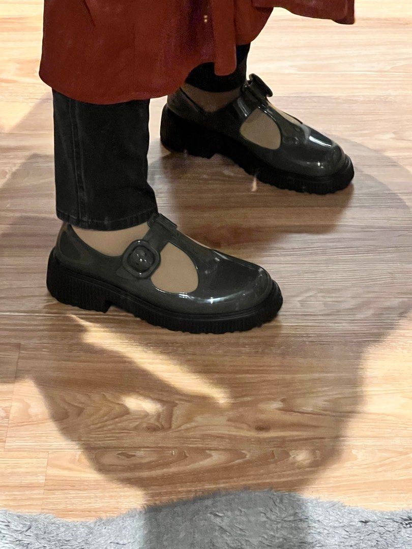 Melissa Jackie Black Green, Women's Fashion, Footwear, Loafers on