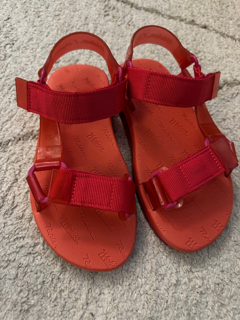 MELISSA PAPETE RIDER PINK RED Women s Fashion Footwear