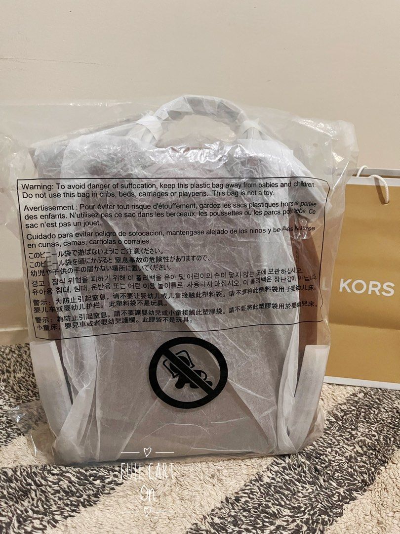 Michael kors plastic store bag