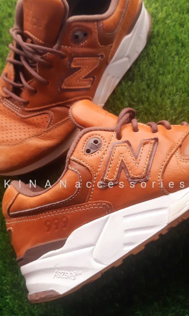 New balance discount 999 marrom couro