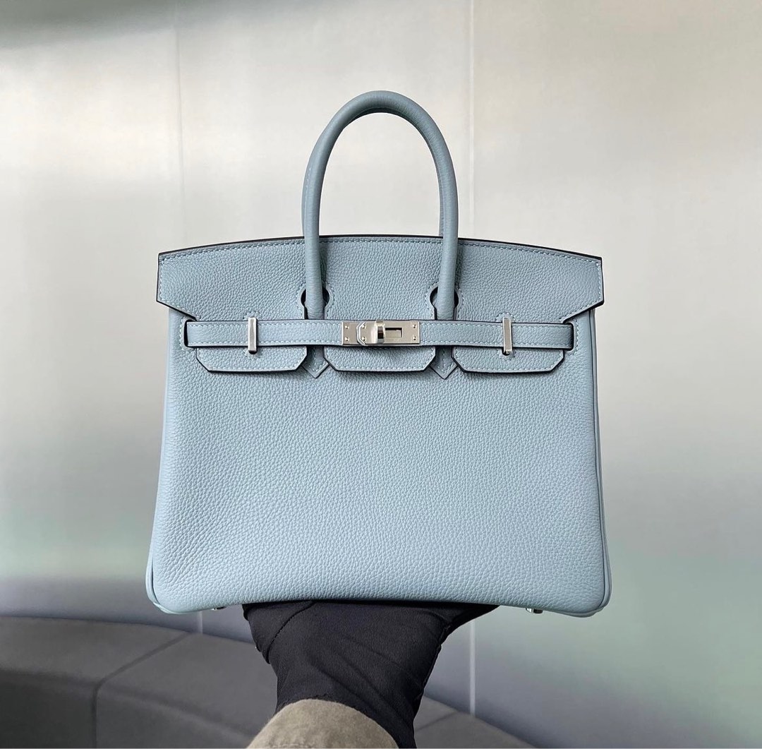 Hermès Birkin 25 Bleu Lin/Beige de Weimer Togo Palladium Hardware U 2023 -  Luxury Shopping