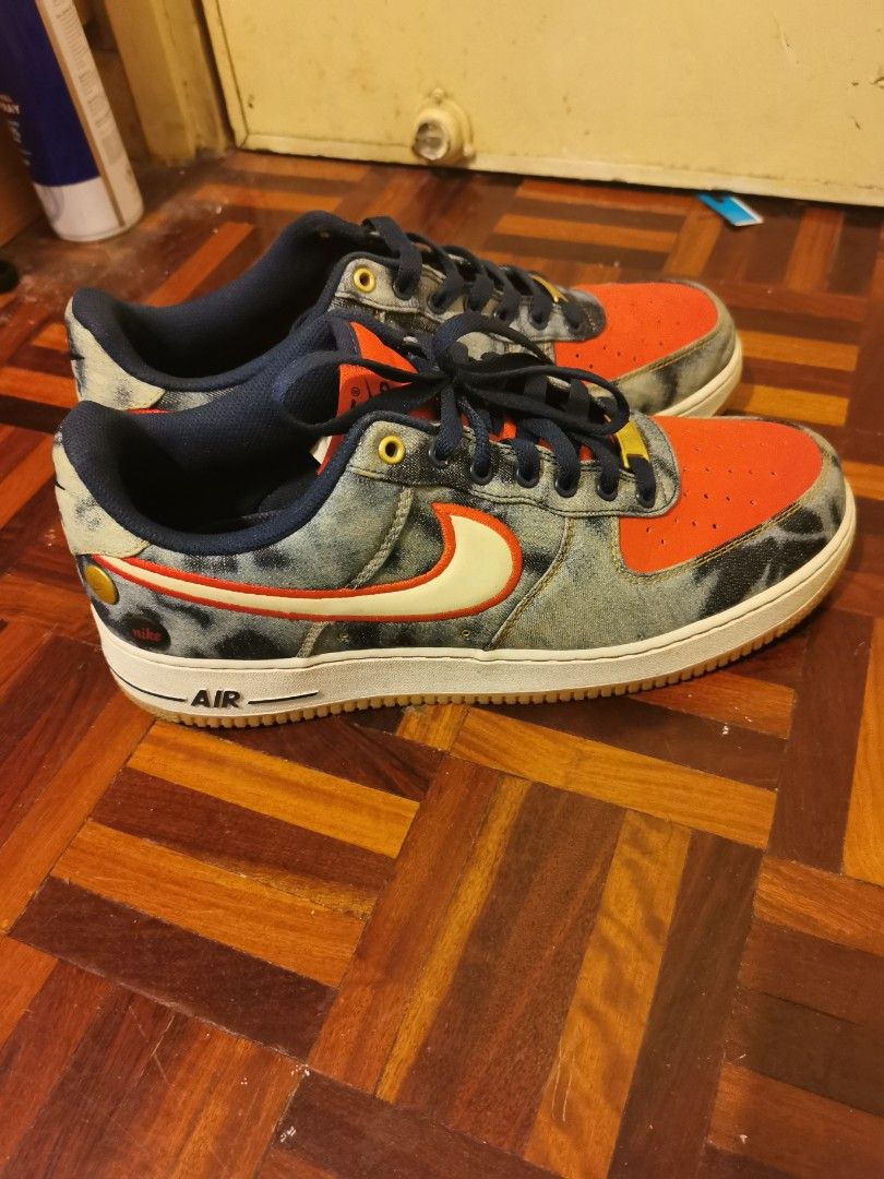 Nike air force 1 shop low acid wash denim