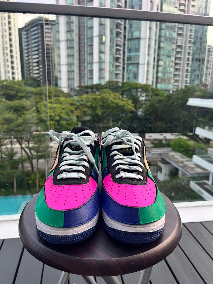 Air force 1 shadow se outlet shoes in grey/volt/aqua