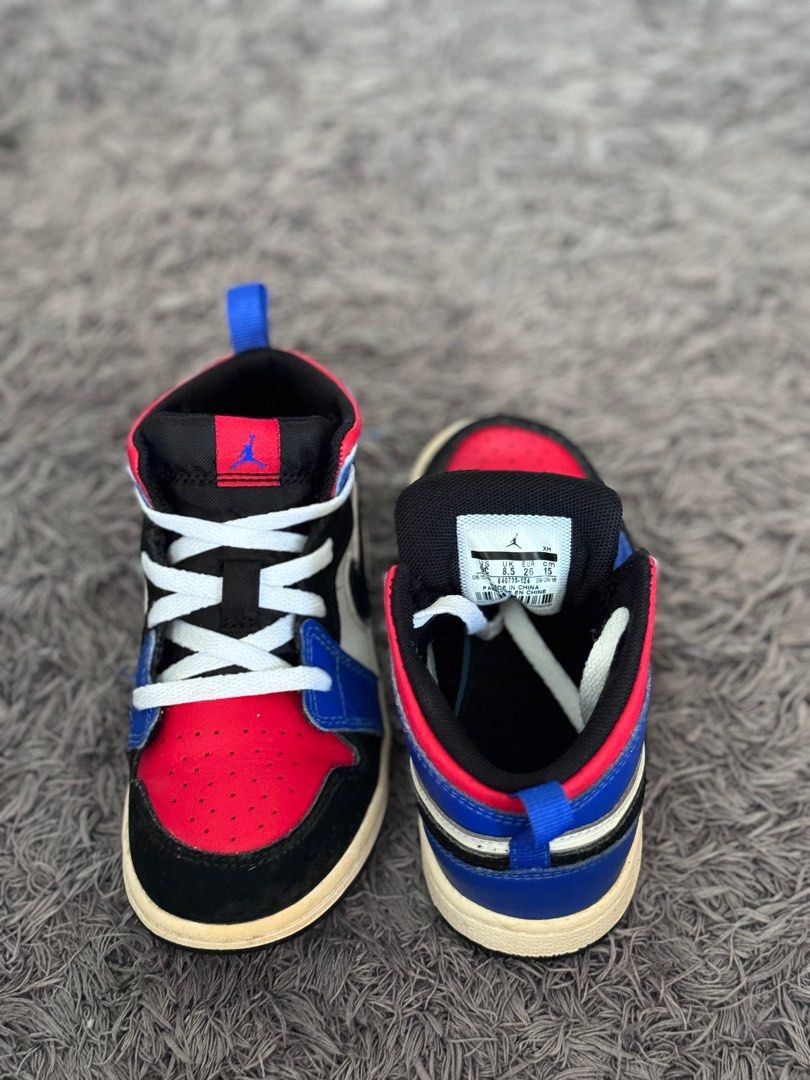 Red blue black best sale and white jordans 1