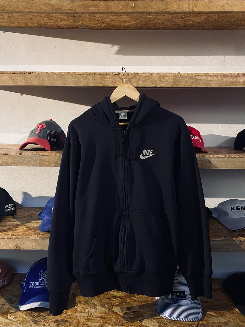 Nike Hoodie Big Swoosh Zipper Vintage Men s Fashion Tops Sets