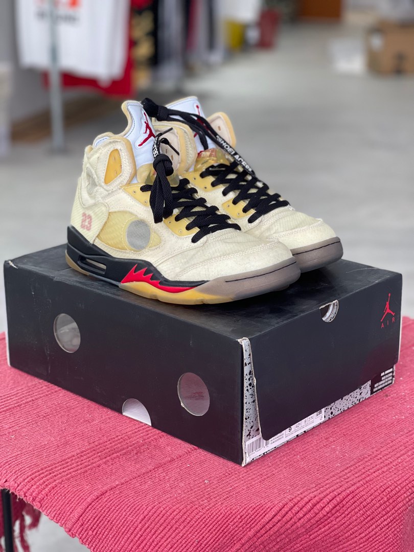 Nike Jordan 5 Off White Sail, Men's Fashion, Footwear, Sneakers on