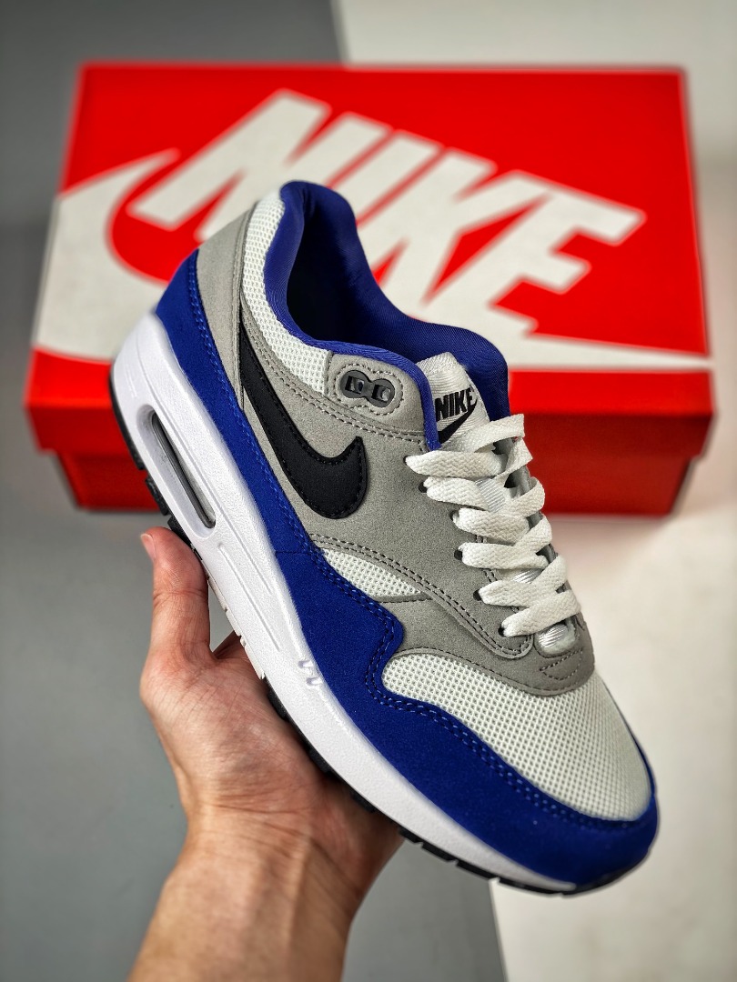 Nike air max 1 blue grey white sale