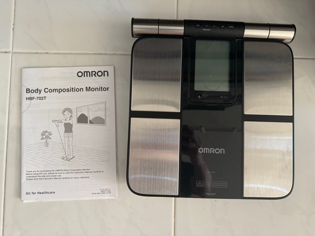 Omron Hbf 702T Digital Body Composition Monitor, Body Mass Index BMI, Silver