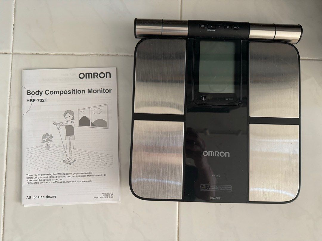 Omron HBF 702T Digital Body Composition Monitor, Silver