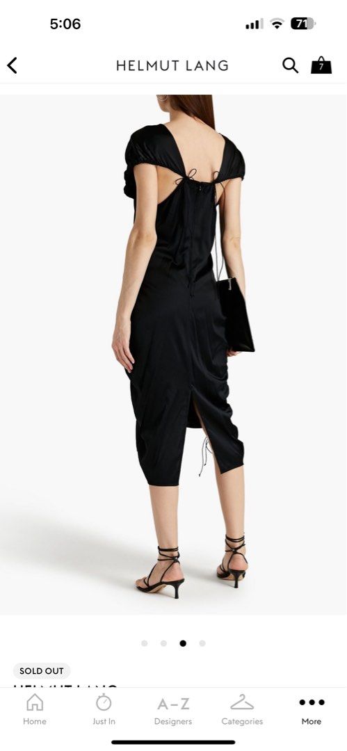 ORPUS 551 BNWT Helmut Lang Silk Ruched Dress Women s Fashion