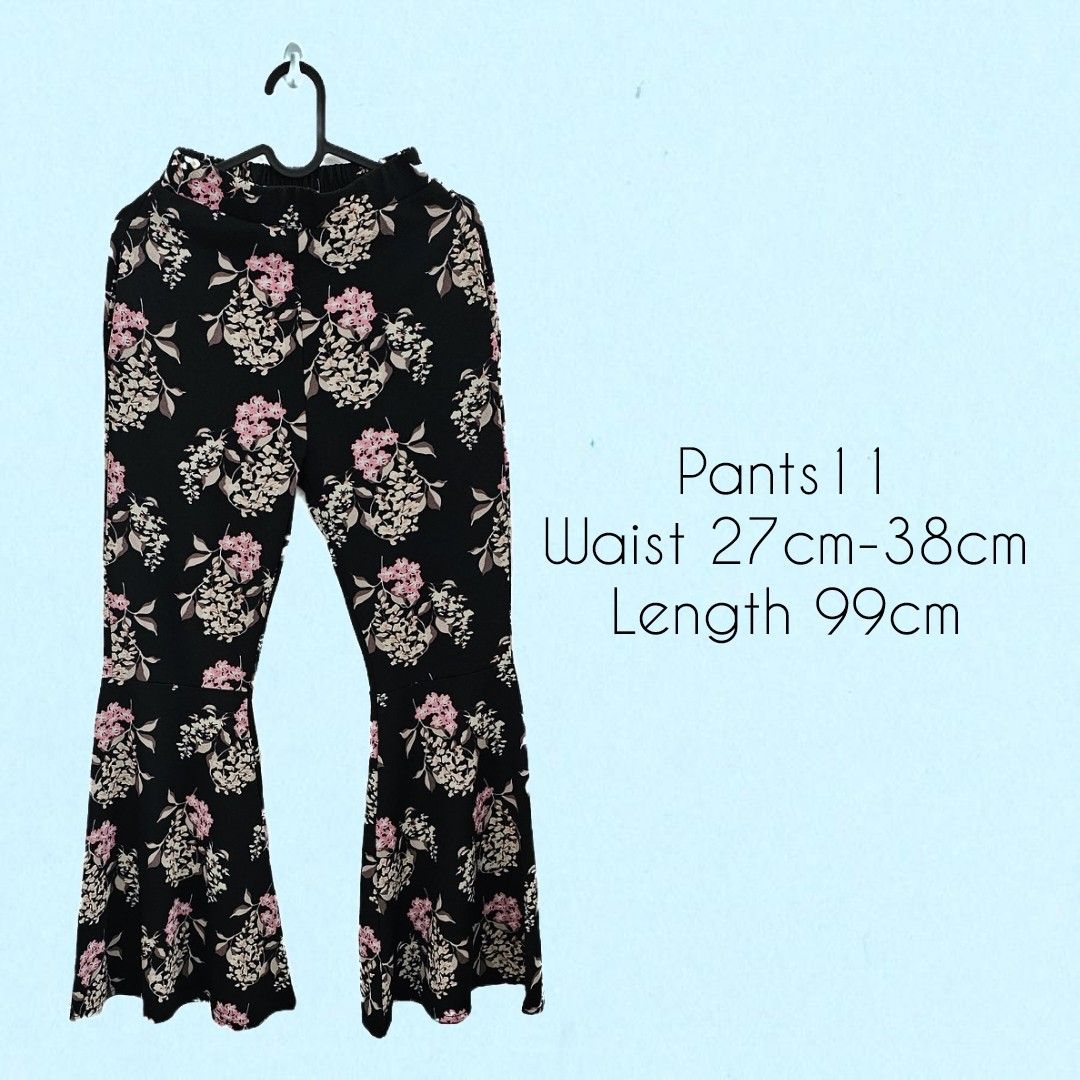 Pants11 Black Floral Pants, Women's Fashion, Bottoms, Other Bottoms on ...